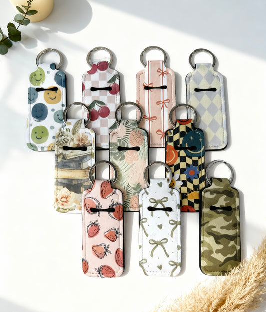 Chapstick holder keychain