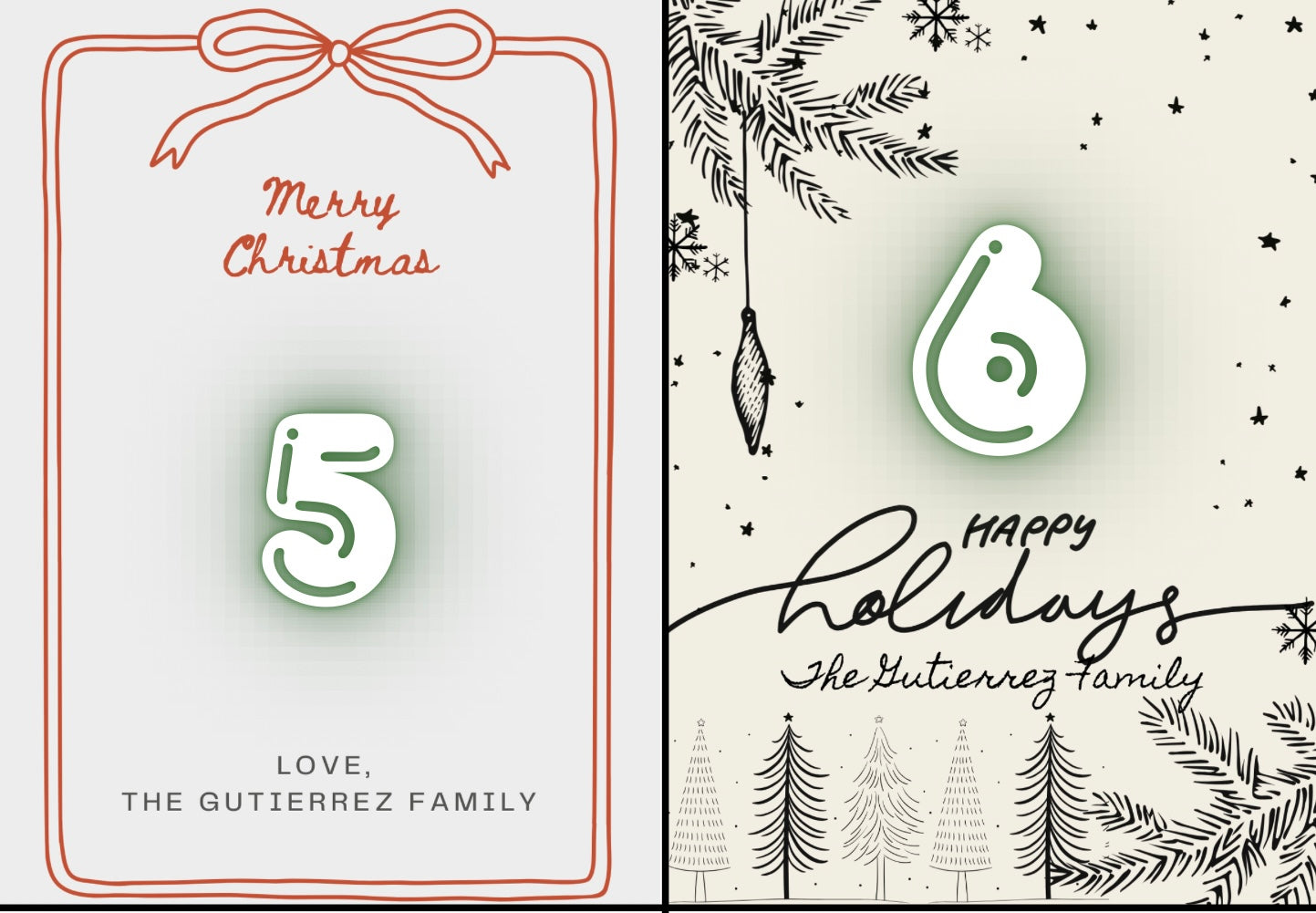 Custom Christmas Photo Magnet Set – Pack of 9