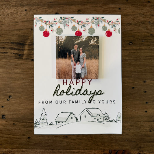 Custom Christmas Photo Magnet Set – Pack of 9