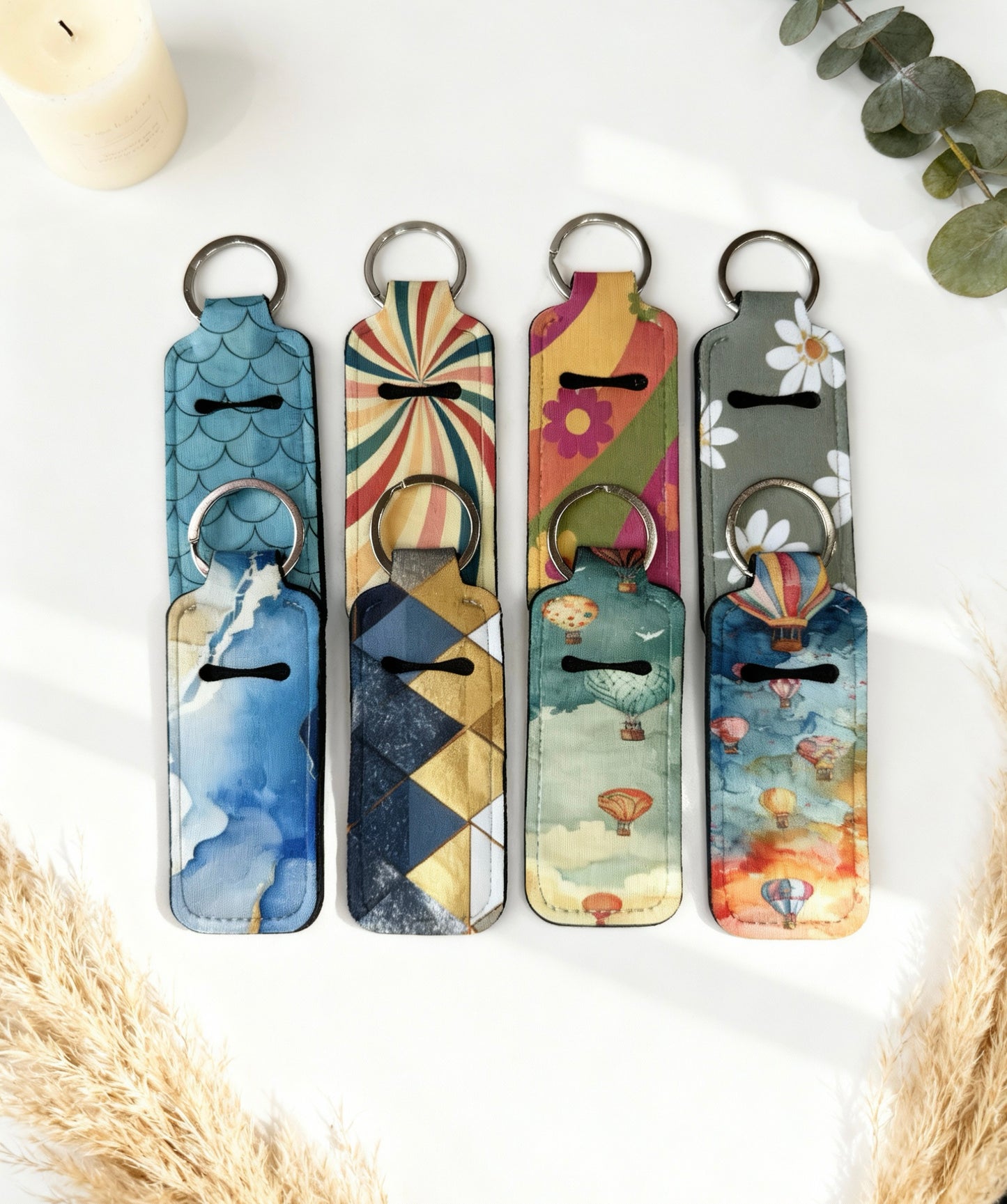 Chapstick holder keychain