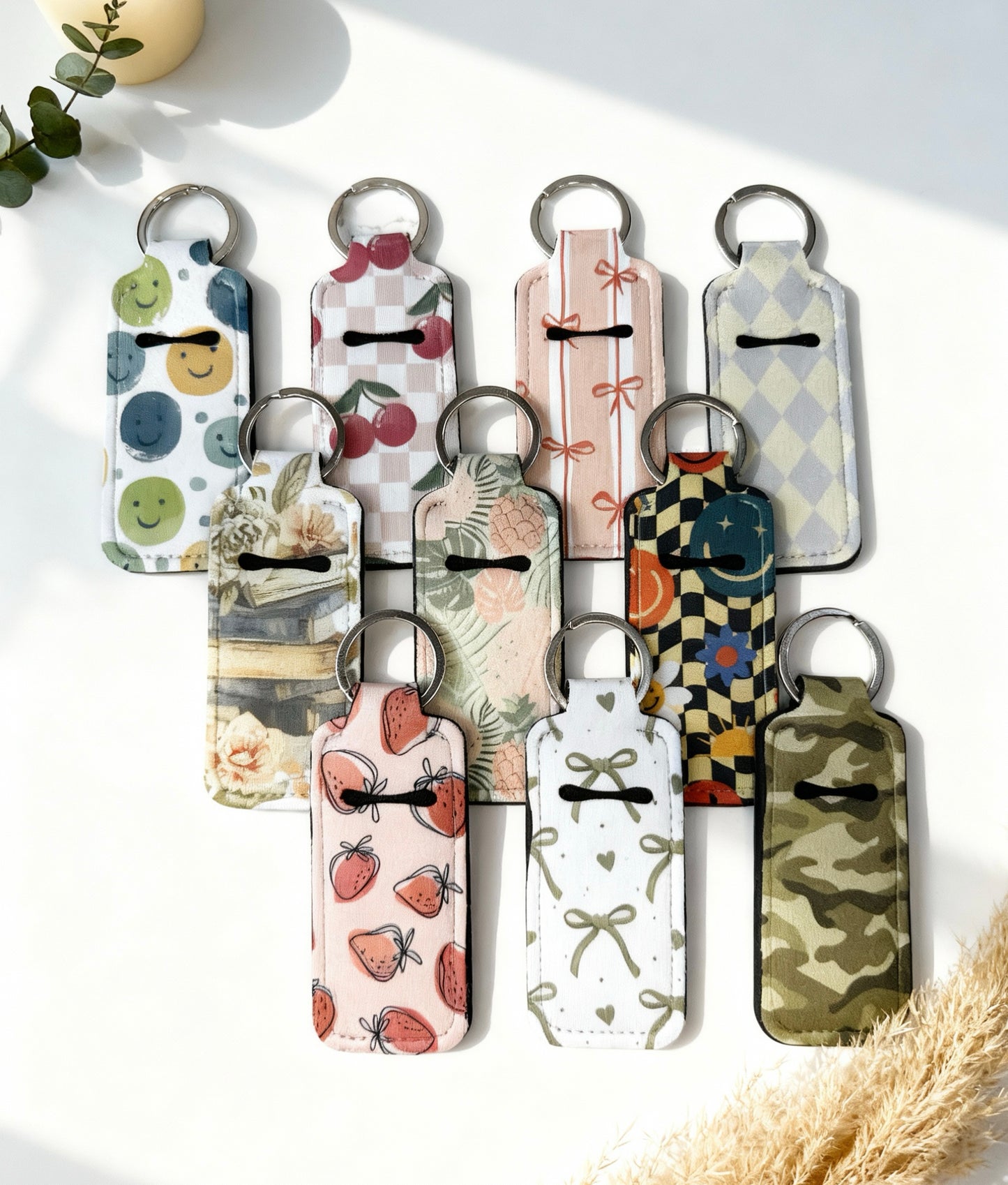 Chapstick holder keychain