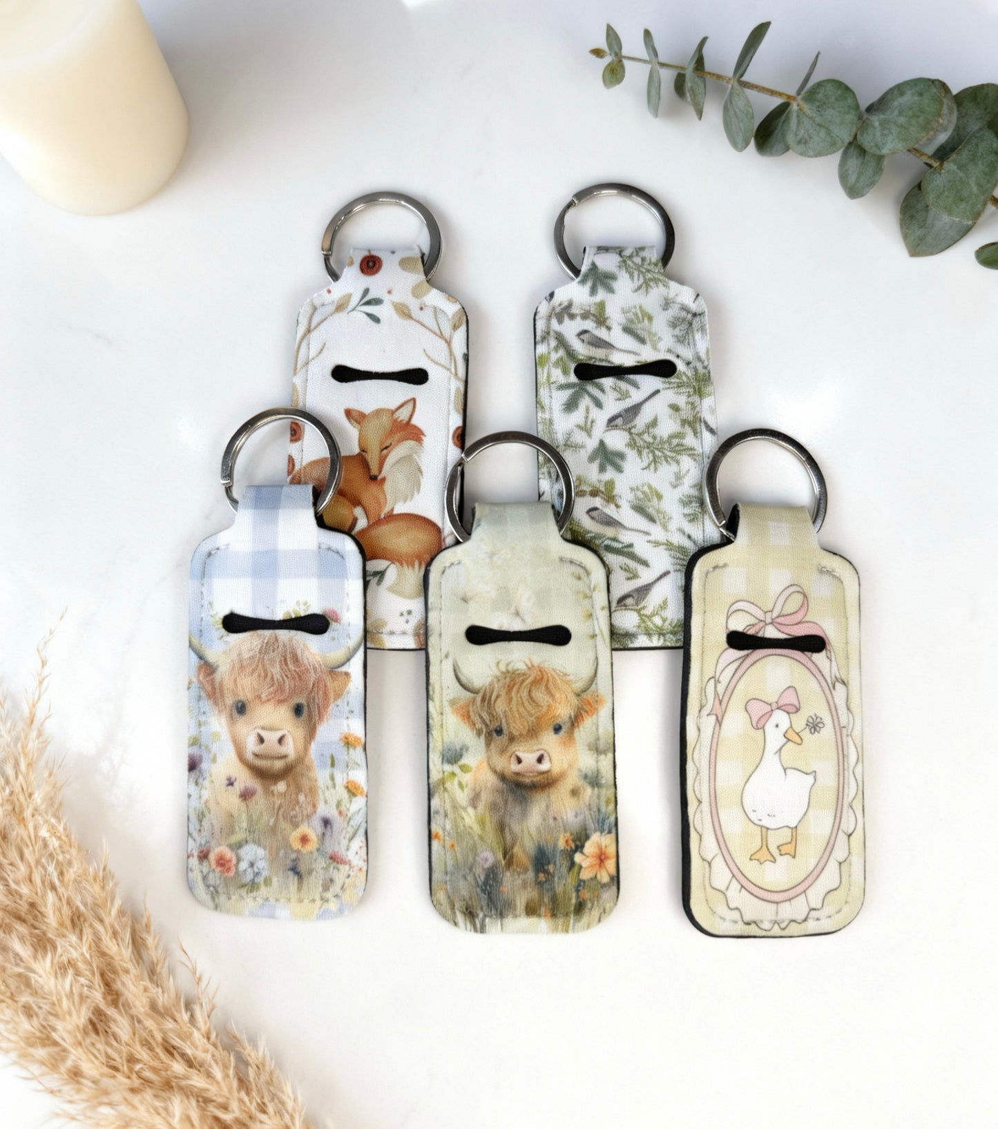 Chapstick holder keychain