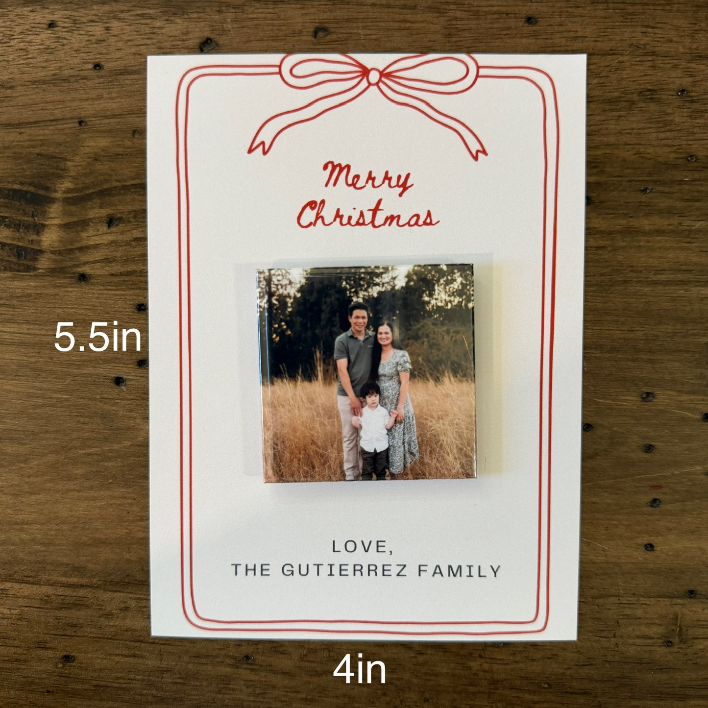 Custom Christmas Photo Magnet Set – Pack of 9