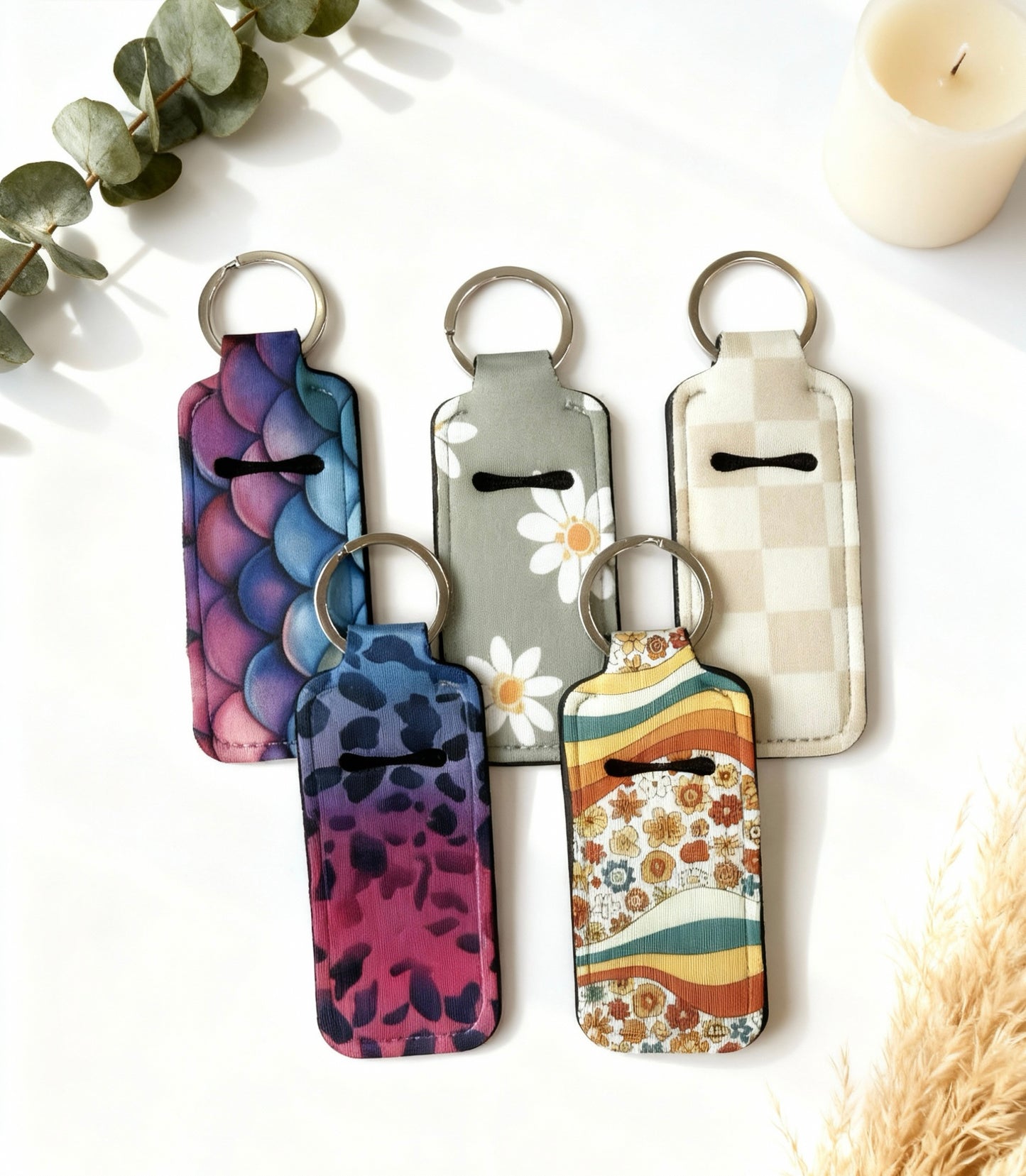 Chapstick holder keychain