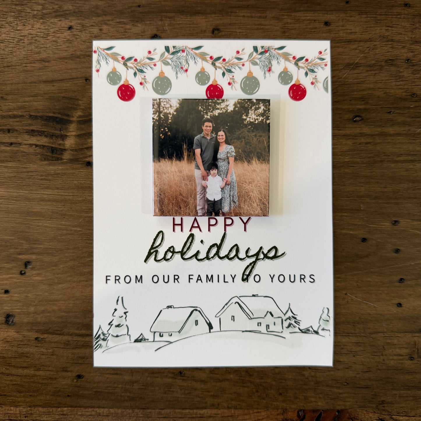 Custom Christmas Photo Magnet Set – Pack of 9