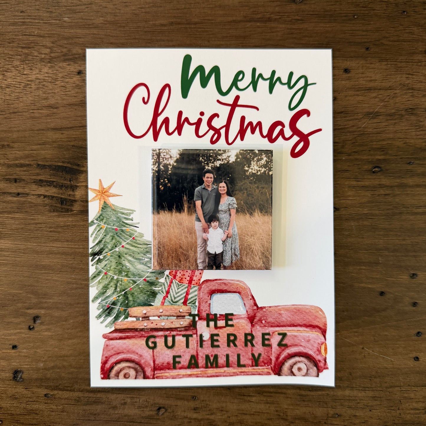 Custom Christmas Photo Magnet Set – Pack of 9