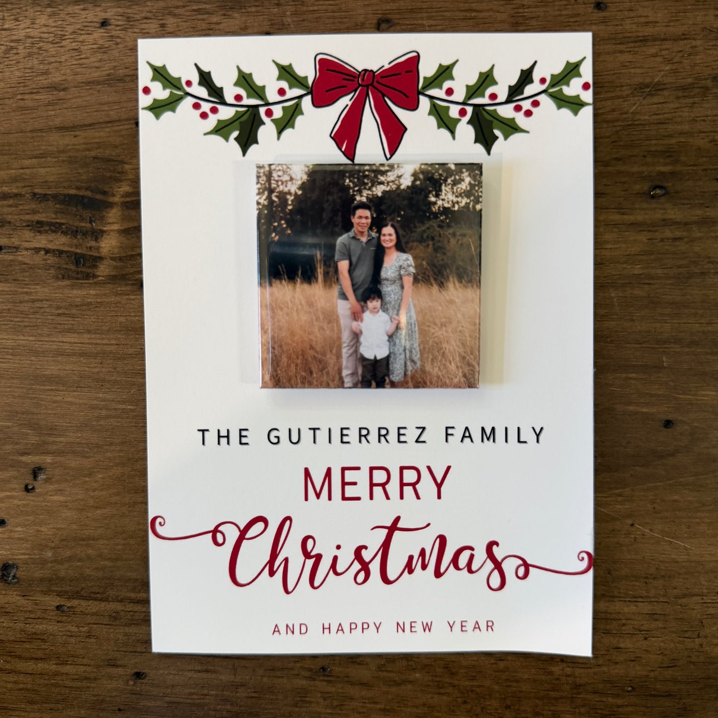 Custom Christmas Photo Magnet Set – Pack of 9