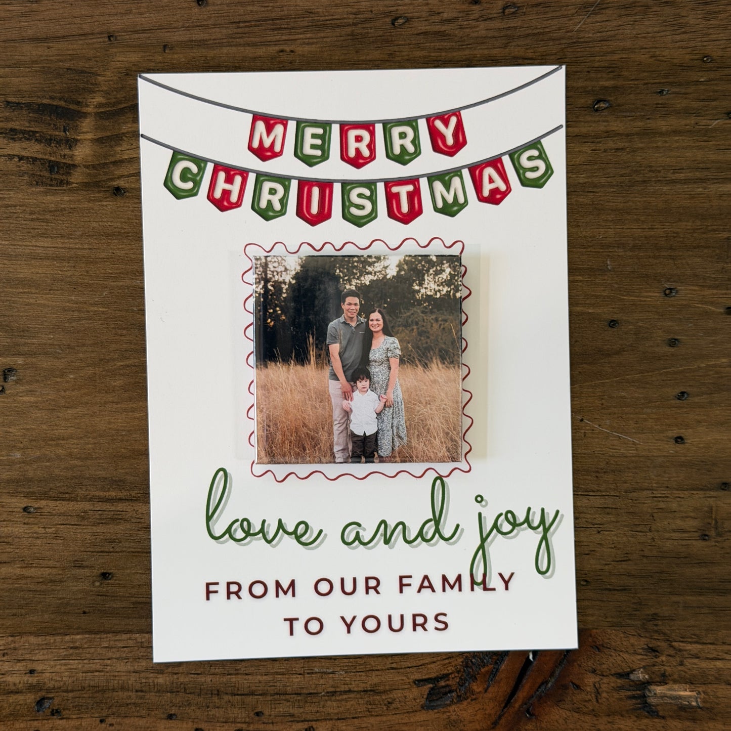 Custom Christmas Photo Magnet Set – Pack of 9